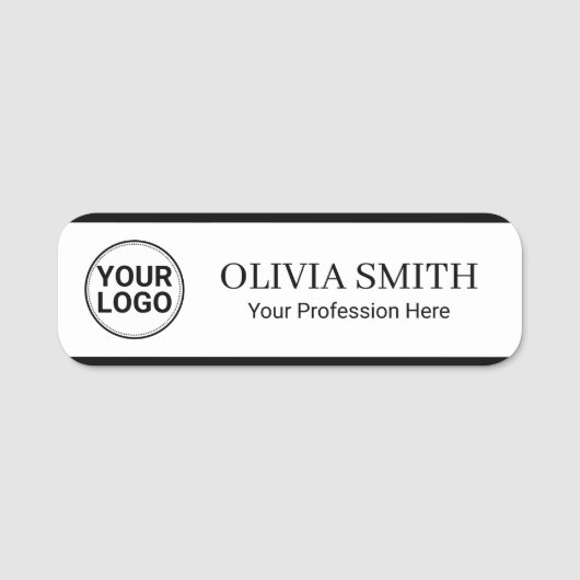 Elegant Custom Logo Employee Name Profession 名札 (正面)