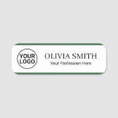 Elegant Custom Logo Employee Name Profession 名札 (正面)