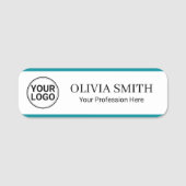 Elegant Custom Logo Employee Name Profession 名札 (正面)