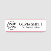 Elegant Custom Logo Employee Name Profession 名札 (正面)