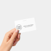 Elegant custom Logo Employee Simple バッジ (手持ち)