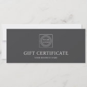 Elegant Custom Logo Gift Certificate Off-white (正面)
