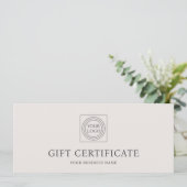 Elegant Custom Logo Gift Certificate Voucher (スタンド正面)