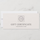 Elegant Custom Logo Gift Certificate Voucher (正面)