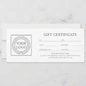 Elegant Custom Logo Pink Gift Certificate Voucher (裏面)