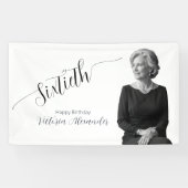 Elegant Custom Milestone Photo Sixty Celebration 横断幕 (横)