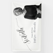 Elegant Custom Milestone Photo Sixty Celebration 横断幕 (縦)