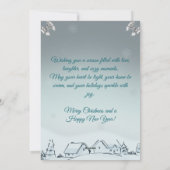 Elegant Custom Modern 3D Tree Christmas シーズンカード (裏面)