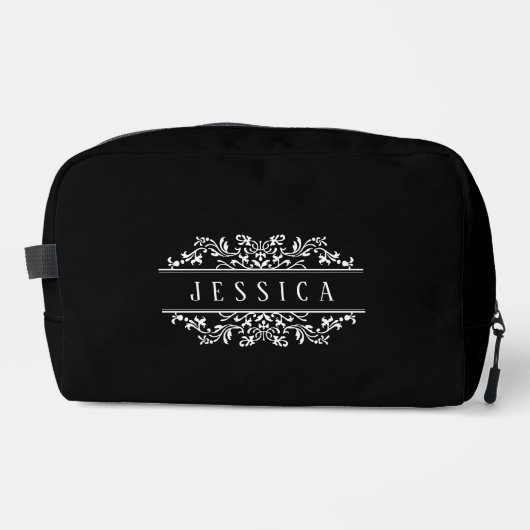 Elegant Custom Monogram, black  ドップキット (正面)
