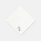 Elegant Custom Monogram Wedding Napkins スタンダードカクテルナプキン (角)