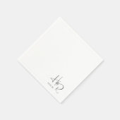 Elegant Custom Monogram Wedding Napkins スタンダードカクテルナプキン (角)