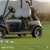 Elegant Custom Name and Initials Golf Towel Design ゴルフタオル