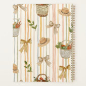 Elegant Custom Name Floral Garden Pattern w/Bows プランナー手帳 (裏面)