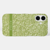Elegant Custom Name Green Botanical Case-Mate iPhoneケース (裏面 (横))