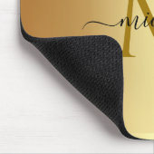 Elegant Custom Name Monogram Initial Template Gold マウスパッド (コーナー)