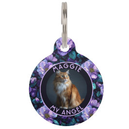 Elegant Custom Pet Owner Gift Gardenias Flower ペット　ネームタグ