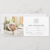 Elegant Custom Photo Logo Gift Certificate Chic (正面)