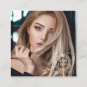 Elegant Custom Photo Logo Minimalist Trendy スクエア名刺 (正面)