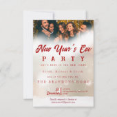 Elegant Custom Photo New Year’s Eve Party 招待状 (正面)