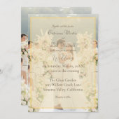 Elegant Custom Photo Wedding Invitation 招待状 (正面/裏面)