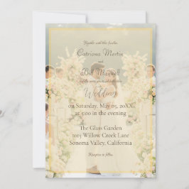 Elegant Custom Photo Wedding Invitation 招待状