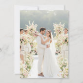 Elegant Custom Photo Wedding Invitation 招待状 (裏面)