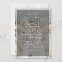 Elegant Custom Photo Wedding Invitation