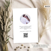 Elegant Custom Photo with QR Code Wedding 招待状