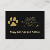 Elegant Custom Ragdoll Cat Cattery Business Card  名刺 (裏面)