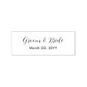 Elegant Custom Rubber Stamp for Couples Names Date ラバースタンプ (インプリント)