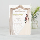 Elegant Custom Wedding Invitation - Romantic Bride 招待状 (スタンド正面)