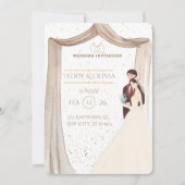 Elegant Custom Wedding Invitation - Romantic Bride 招待状 (正面)