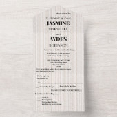 Elegant Custom Wedding Invitations  オールインワン招待状 (内側)