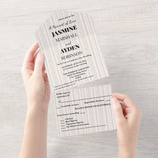 Elegant Custom Wedding Invitations  オールインワン招待状 (貼ってはがせる)