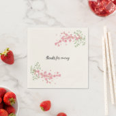 Elegant Custom Wedding Napkin スタンダードカクテルナプキン (インサイチュ)