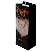 Elegant Custom Wedding Wine Invitation Gift Bag ワインギフトバッグ (裏面アングル)