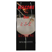 Elegant Custom Wedding Wine Invitation Gift Bag ワインギフトバッグ (裏面)