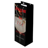 Elegant Custom Wedding Wine Invitation Gift Bag ワインギフトバッグ (正面アングル)