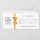 Elegant Custom White Business Gift Certificate (正面)