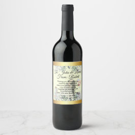 Elegant Custom Wine Bottle Labels for Weddings ワインラベル