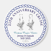 Elegant Custom Year Anniversary Cruise Cabin Door マグネット (正面)