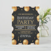 Elegant Customizable Birthday Invite Modern card 招待状 (スタンド正面)