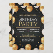 Elegant Customizable Birthday Invite Modern card 招待状 (正面/裏面)