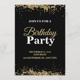 Elegant Customizable Birthday Invite Stylish card 招待状