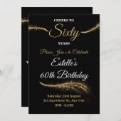 Elegant Customizable Birthday Invite Stylish Card 招待状 (正面/裏面)