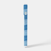 Elegant Customizable Blue Denim Phone Case iPhone 15ケース (左側面)