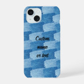 Elegant Customizable Blue Denim Phone Case iPhone 15ケース (裏面)