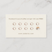 Elegant customizable Coffee shop Loyalty 名刺 (裏面)