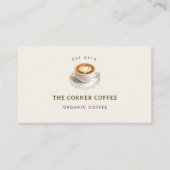 Elegant customizable Coffee shop Loyalty 名刺 (正面)