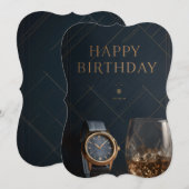 Elegant & Customizable Digital Birthday Invitation 招待状 (正面/裏面)